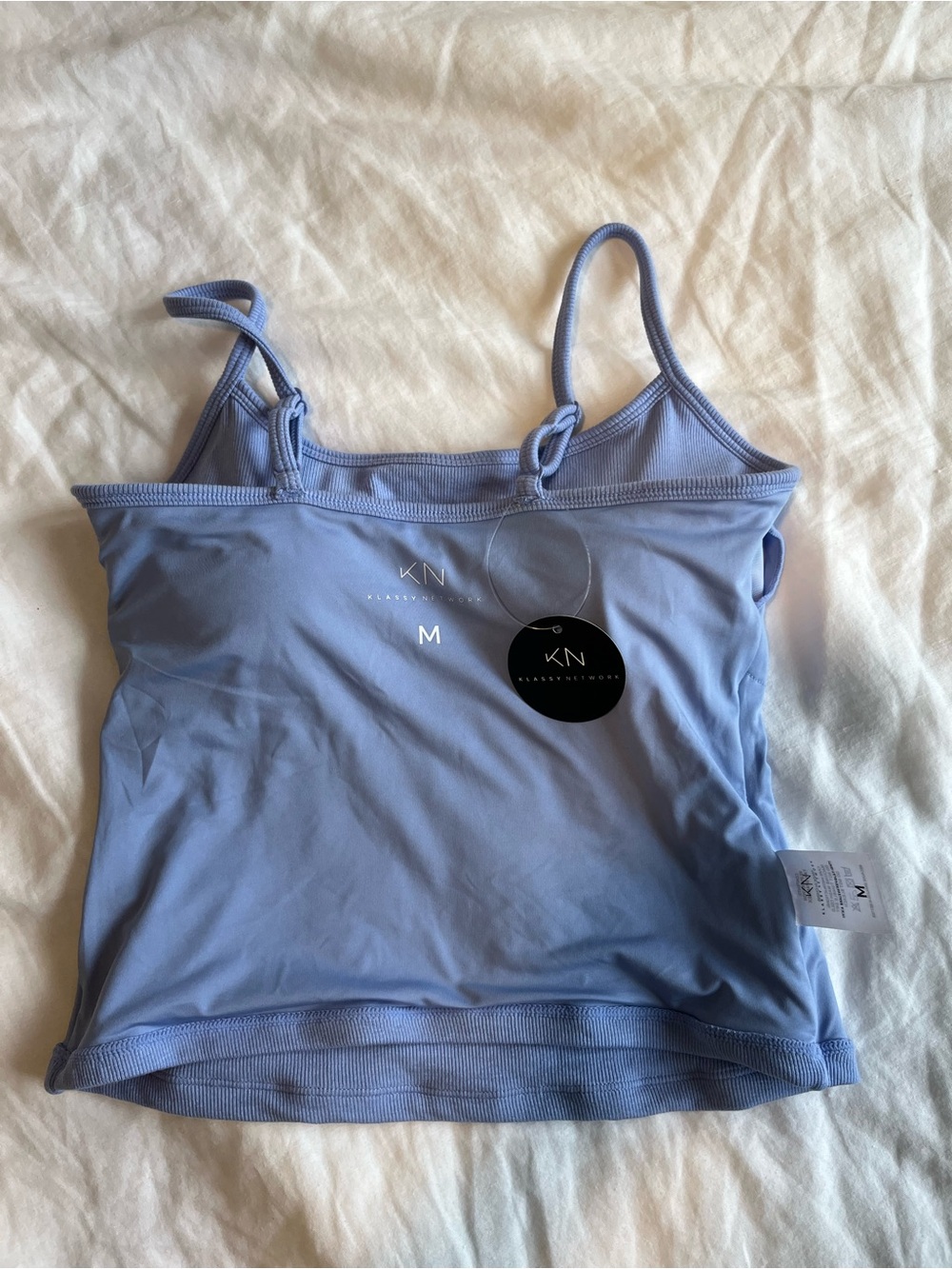 Klassy Network Ribbed Brami Tank - Periwinkle - Picture 4 of 6